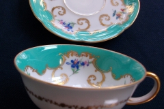 ROYAL BAYREUTH ROSALIND AQUA- CUP & SAUCER  .....   https://www.jaapiesfinechinastore.com