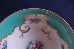 ROYAL BAYREUTH ROSALIND AQUA- CUP & SAUCER  .....   http://jaapiesfinechinastore.com