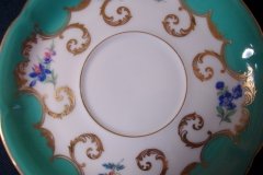 ROYAL BAYREUTH ROSALIND AQUA- CUP & SAUCER  .....   http://jaapiesfinechinastore.com