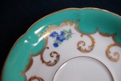ROYAL BAYREUTH ROSALIND AQUA- CUP & SAUCER  .....   http://jaapiesfinechinastore.com