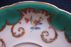 ROYAL BAYREUTH ROSALIND AQUA- CUP & SAUCER  .....   https://www.jaapiesfinechinastore.com