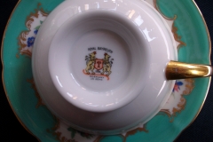 ROYAL BAYREUTH ROSALIND AQUA- CUP & SAUCER  .....   https://www.jaapiesfinechinastore.com