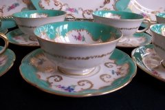 ROYAL BAYREUTH ROSALIND AQUA- CUP & SAUCER  .....   http://jaapiesfinechinastore.com