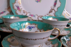 ROYAL BAYREUTH ROSALIND AQUA- CUP & SAUCER  .....   https://www.jaapiesfinechinastore.com