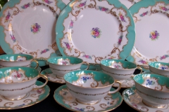 ROYAL BAYREUTH ROSALIND AQUA- CUP & SAUCER  .....   https://www.jaapiesfinechinastore.com