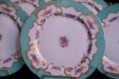 ROYAL BAYREUTH ROSALIND AQUA-DINNER PLATE  .....   http://jaapiesfinechinastore.com