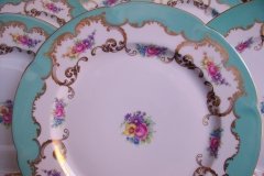 ROYAL BAYREUTH ROSALIND AQUA-DINNER PLATE  .....   http://jaapiesfinechinastore.com