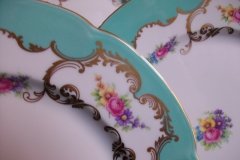 ROYAL BAYREUTH ROSALIND AQUA-DINNER PLATE  .....   http://jaapiesfinechinastore.com