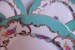 ROYAL BAYREUTH ROSALIND AQUA-DINNER PLATE  .....   http://jaapiesfinechinastore.com