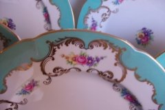 ROYAL BAYREUTH ROSALIND AQUA-DINNER PLATE  .....   http://jaapiesfinechinastore.com