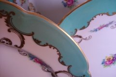 ROYAL BAYREUTH ROSALIND AQUA-DINNER PLATE  .....   http://jaapiesfinechinastore.com