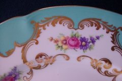ROYAL BAYREUTH ROSALIND AQUA-DINNER PLATE  .....   http://jaapiesfinechinastore.com