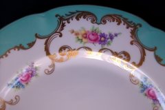 ROYAL BAYREUTH ROSALIND AQUA-DINNER PLATE  .....   http://jaapiesfinechinastore.com