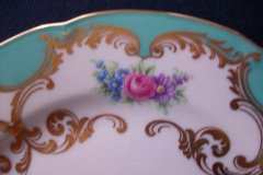 ROYAL BAYREUTH ROSALIND AQUA-SALAD PLATE  .....   http://jaapiesfinechinastore.com