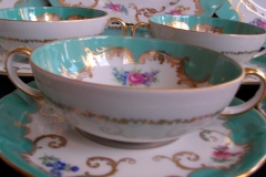 ROYAL BAYREUTH ROSALIND AQUA- SOUP BOWL & SAUCER  .....   https://www.jaapiesfinechinastore.com