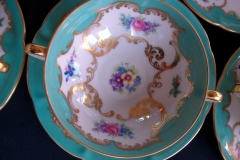 ROYAL BAYREUTH ROSALIND AQUA- SOUP BOWL & SAUCER  .....   https://www.jaapiesfinechinastore.com