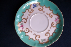 ROYAL BAYREUTH ROSALIND AQUA- SOUP BOWL & SAUCER  .....   https://www.jaapiesfinechinastore.com