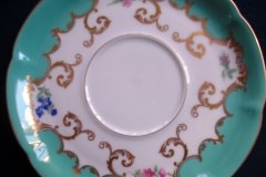 ROYAL BAYREUTH ROSALIND AQUA- SOUP BOWL & SAUCER  .....   http://jaapiesfinechinastore.com