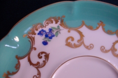 ROYAL BAYREUTH ROSALIND AQUA- SOUP BOWL & SAUCER  .....   https://www.jaapiesfinechinastore.com