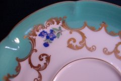 ROYAL BAYREUTH ROSALIND AQUA- SOUP BOWL & SAUCER  .....   http://jaapiesfinechinastore.com