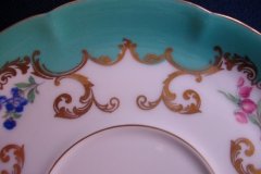 ROYAL BAYREUTH ROSALIND AQUA- SOUP BOWL & SAUCER  .....   http://jaapiesfinechinastore.com