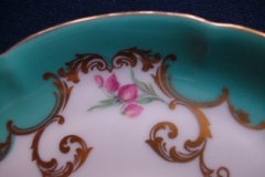 ROYAL BAYREUTH ROSALIND AQUA- SOUP BOWL & SAUCER  .....   https://www.jaapiesfinechinastore.com