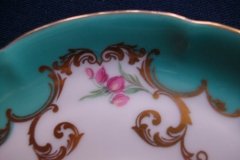 ROYAL BAYREUTH ROSALIND AQUA- SOUP BOWL & SAUCER  .....   http://jaapiesfinechinastore.com