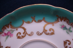 ROYAL BAYREUTH ROSALIND AQUA- SOUP BOWL & SAUCER  .....   https://www.jaapiesfinechinastore.com