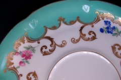 ROYAL BAYREUTH ROSALIND AQUA- SOUP BOWL & SAUCER  .....   https://www.jaapiesfinechinastore.com