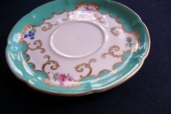 ROYAL BAYREUTH ROSALIND AQUA- SOUP BOWL & SAUCER  .....   http://jaapiesfinechinastore.com