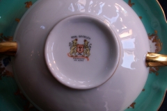 ROYAL BAYREUTH ROSALIND AQUA- SOUP BOWL & SAUCER  .....   https://www.jaapiesfinechinastore.com