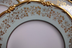 ROYAL CAULDON CONSORT GREEN (GOLD VINES & FLOWERS)-  DINNER PLATE   .....  https://www.jaapiesFineChinaStore.com