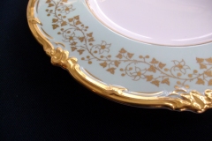 ROYAL CAULDON CONSORT GREEN (GOLD VINES & FLOWERS)-  DINNER PLATE   .....  https://www.jaapiesFineChinaStore.com