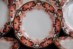 ROYAL CROWN DERBY #3973 IMARI- ORANGE/COBALT SCROLLS- BREAD & BUTTER PLATE   .....   https://www.jaapiesfinechinastore.com