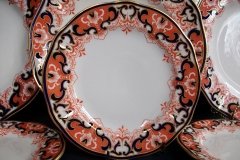 ROYAL CROWN DERBY #3973 IMARI- ORANGE/COBALT SCROLLS- BREAD & BUTTER PLATE   .....   http://jaapiesfinechinastore.com