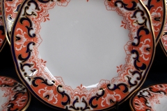 ROYAL CROWN DERBY #3973 IMARI- ORANGE/COBALT SCROLLS- BREAD & BUTTER PLATE   .....   https://www.jaapiesfinechinastore.com