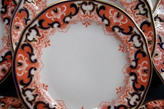 ROYAL CROWN DERBY #3973 IMARI- ORANGE/COBALT SCROLLS- BREAD & BUTTER PLATE   .....   https://www.jaapiesfinechinastore.com