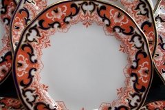 ROYAL CROWN DERBY #3973 IMARI- ORANGE/COBALT SCROLLS- BREAD & BUTTER PLATE   .....   http://jaapiesfinechinastore.com