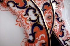 ROYAL CROWN DERBY #3973 IMARI- ORANGE/COBALT SCROLLS- BREAD & BUTTER PLATE   .....   https://www.jaapiesfinechinastore.com