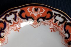 ROYAL CROWN DERBY #3973 IMARI- ORANGE/COBALT SCROLLS- BREAD & BUTTER PLATE   .....   http://jaapiesfinechinastore.com
