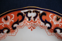 ROYAL CROWN DERBY #3973 IMARI- ORANGE/COBALT SCROLLS- BREAD & BUTTER PLATE   .....   https://www.jaapiesfinechinastore.com