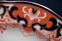 ROYAL CROWN DERBY #3973 IMARI- ORANGE/COBALT SCROLLS- BREAD & BUTTER PLATE   .....   http://jaapiesfinechinastore.com
