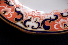 ROYAL CROWN DERBY #3973 IMARI- ORANGE/COBALT SCROLLS- BREAD & BUTTER PLATE   .....   https://www.jaapiesfinechinastore.com