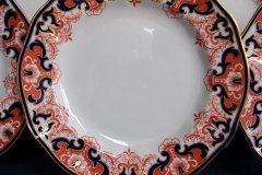 ROYAL CROWN DERBY #3973 IMARI- ORANGE/COBALT SCROLLS- DINNER PLATE   .....   http://jaapiesfinechinastore.com