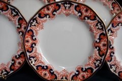 ROYAL CROWN DERBY #3973 IMARI- ORANGE/COBALT SCROLLS- DINNER PLATE   .....   http://jaapiesfinechinastore.com