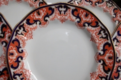 ROYAL CROWN DERBY #3973 IMARI- ORANGE/COBALT SCROLLS- DINNER PLATE   .....   https://www.jaapiesfinechinastore.com