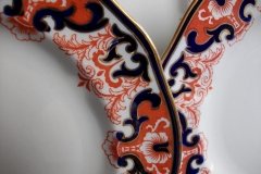 ROYAL CROWN DERBY #3973 IMARI- ORANGE/COBALT SCROLLS- DINNER PLATE   .....   http://jaapiesfinechinastore.com