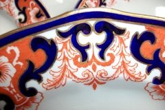 ROYAL CROWN DERBY #3973 IMARI- ORANGE/COBALT SCROLLS- DINNER PLATE   .....   http://jaapiesfinechinastore.com