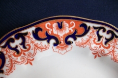 ROYAL CROWN DERBY #3973 IMARI- ORANGE/COBALT SCROLLS- DINNER PLATE   .....   https://www.jaapiesfinechinastore.com