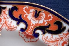 ROYAL CROWN DERBY #3973 IMARI- ORANGE/COBALT SCROLLS- DINNER PLATE   .....   http://jaapiesfinechinastore.com